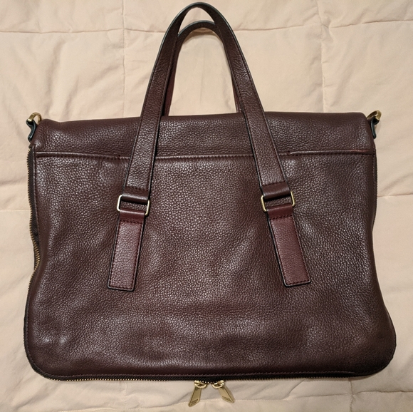 Burgundy Leather Fossil Bag - Picture 3 of 8